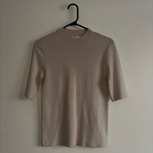 OAK + FORT Cream Short Sleeve Tee